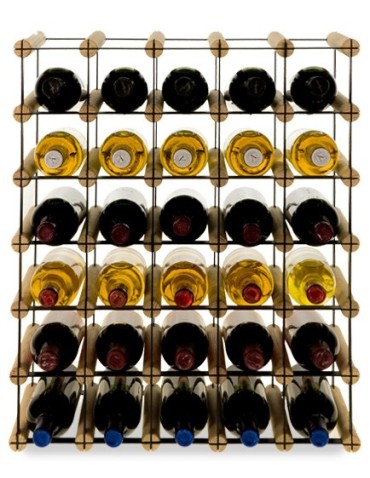 Regał alkoholowy RW-8 5x6 na 30 butelek ☯️ Metal i drewno ☯️ - product 2