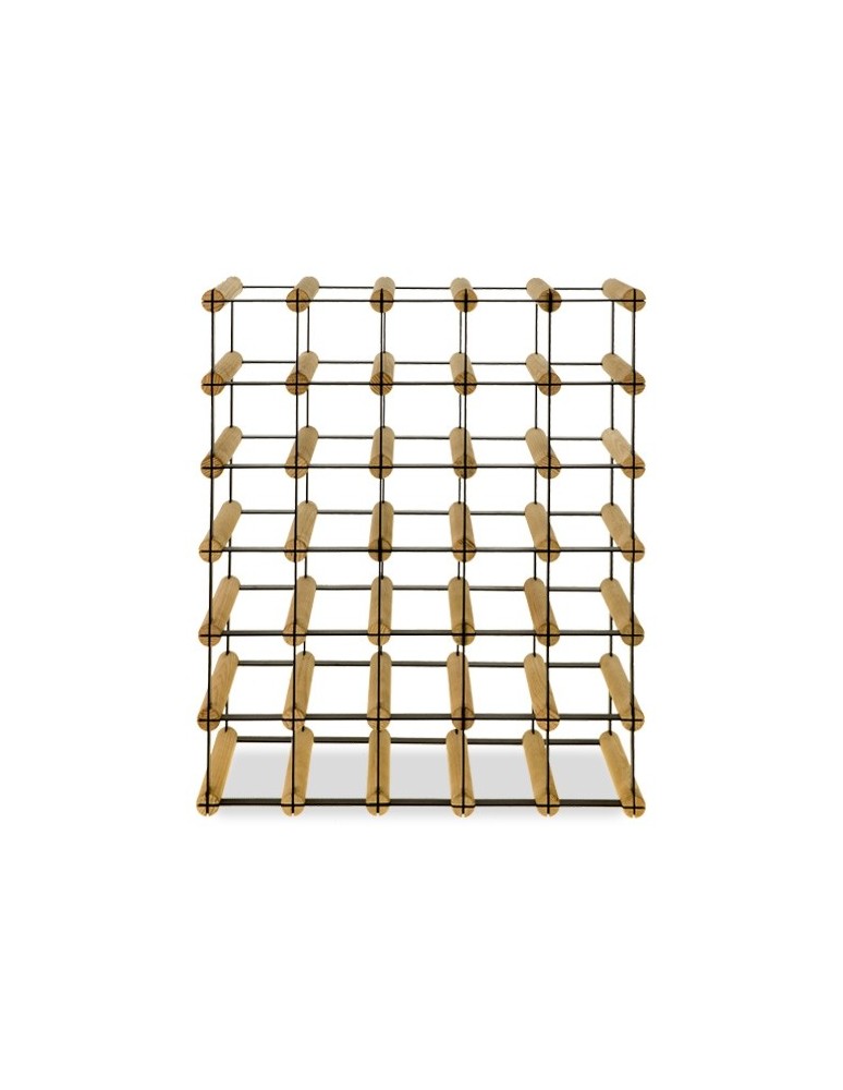 Regały na butelki szklane/PET RW-8  Przechowywanie alkoholu w domu - Regał alkoholowy RW-8 5x6 na 30 butelek ☯️ Metal i drewno ☯️ - product MODO24.PL 4