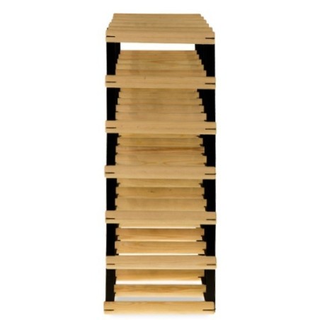 Regał na alkohol RW-8 5x6. Stojak na 30 butelek ☯️ Metal i drewno ☯️