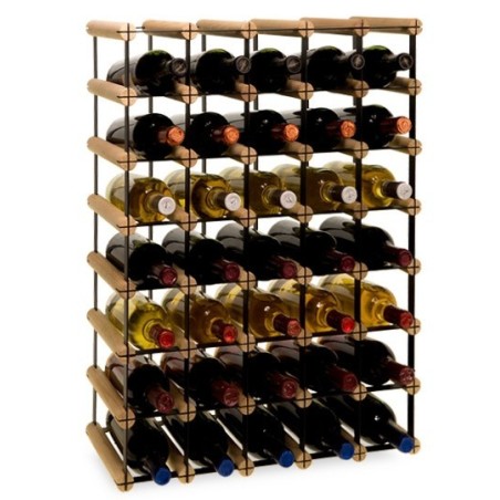 Stojak na 35 butelek wina RW-8 5x7 Etażerka z drewna i metalu