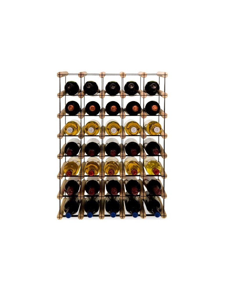 Regały na butelki szklane/PET RW-8  Przechowywanie alkoholu w domu - Regał alkoholowy RW-8 5x7 na 35 butelek - product MODO24.PL 2