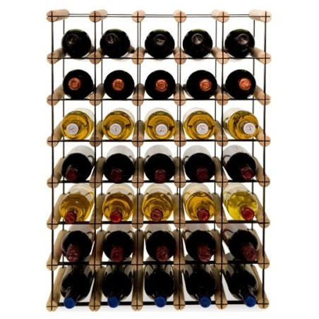 Stojak na 35 butelek wina RW-8 5x7 Etażerka z drewna i metalu