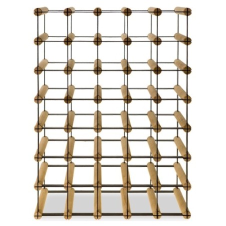 Stojak na 35 butelek wina RW-8 5x7 Etażerka z drewna i metalu