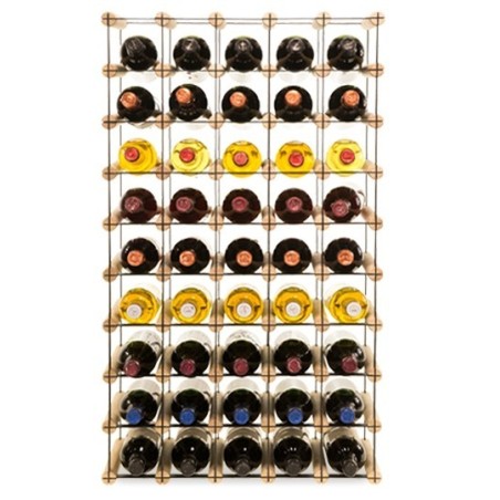 Współczesny regał na 45 butelek wina RW-8 5x9 Light wood - dark metal