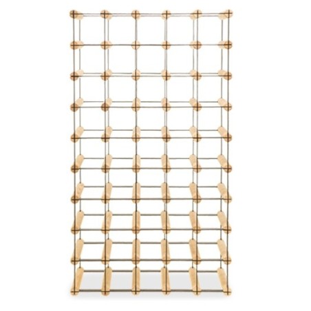 Współczesny regał na 45 butelek wina RW-8 5x9 Light wood - dark metal