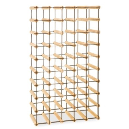 Współczesny regał na 45 butelek wina RW-8 5x9 Light wood - dark metal