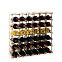 Stojak na alkohole RW-8 6x6.  Dark metal  and light wood na 36 butelek