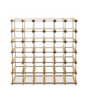 Stojak na alkohole RW-8 6x6.  Dark metal  and light wood na 36 butelek