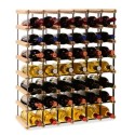 Kolekcjonerski regał na 42 butelki RW-8 6x7 Dark metal - light wood