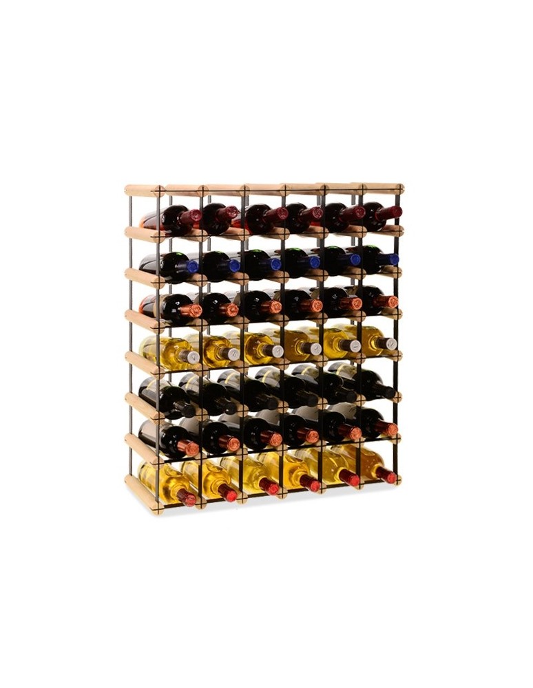 Regały na butelki szklane/PET RW-8  Przechowywanie alkoholu w domu - Stojak na wino RW-8 6x7 ⚖️ 42 butelki - produkt MODO24.PL 1