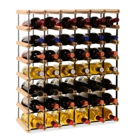 Kolekcjonerski regał na 42 butelki RW-8 6x7 Dark metal - light wood