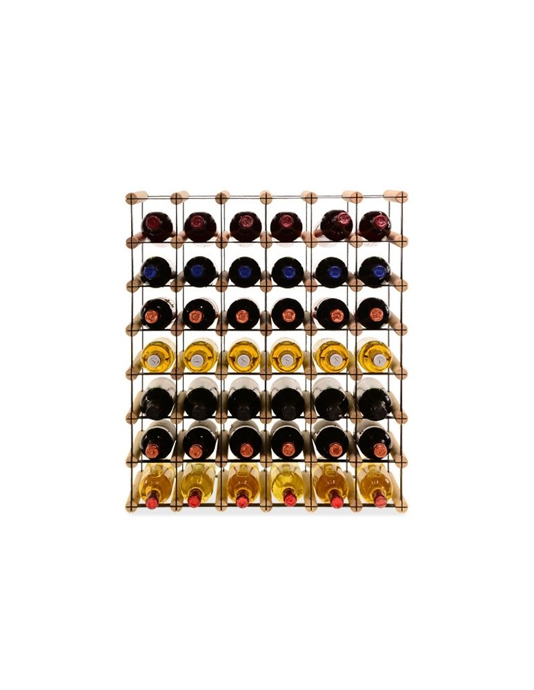 Regały na butelki szklane/PET RW-8  Przechowywanie alkoholu w domu - Stojak na wino RW-8 6x7 ⚖️ 42 butelki - product MODO24.PL 2