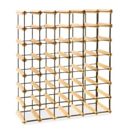 Kolekcjonerski regał na 42 butelki RW-8 6x7 Dark metal - light wood