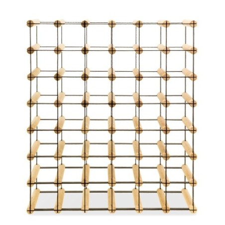 Kolekcjonerski regał na 42 butelki RW-8 6x7 Dark metal - light wood