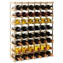 Regał kolekcjonerski RW-8 6x8 Light wood - dark metal na 48 butelek