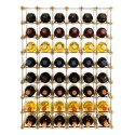Regał kolekcjonerski RW-8 6x8 Light wood - dark metal na 48 butelek