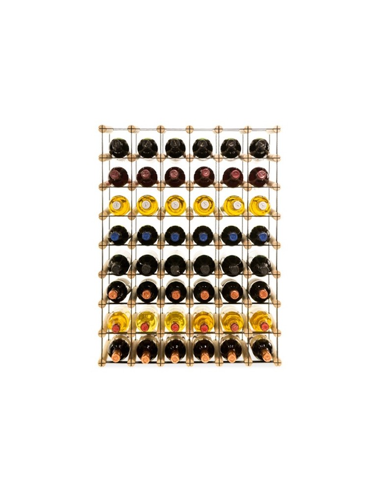 Regały na butelki szklane/PET RW-8  Przechowywanie alkoholu w domu - Stojak na wino RW-8 6x8 ⚖️ 48 butelek - product MODO24.PL 2
