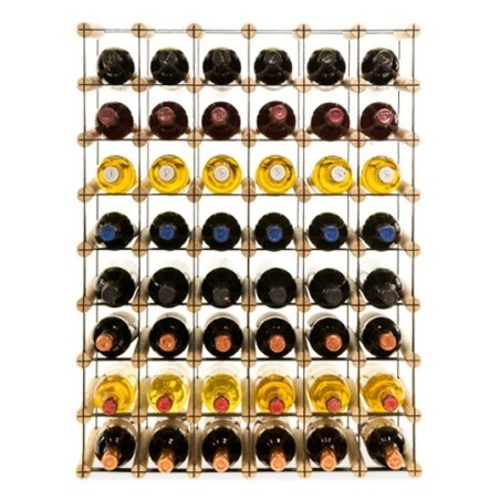 Regał kolekcjonerski RW-8 6x8 Light wood - dark metal na 48 butelek