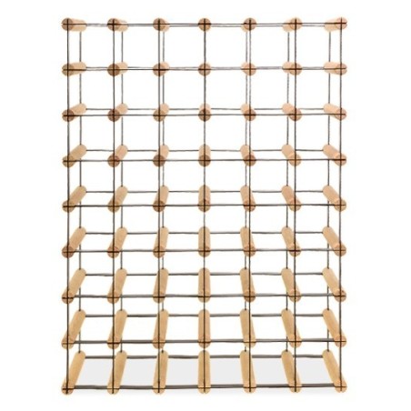 Regał kolekcjonerski RW-8 6x8 Light wood - dark metal na 48 butelek