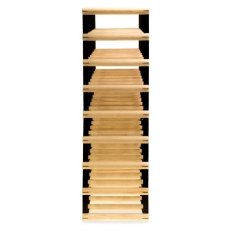 Regał kolekcjonerski RW-8 6x8 Light wood - dark metal na 48 butelek