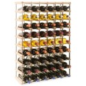 Piętrowy regał na 54 butelki RW-8 6x9 Dark metal - Light wood