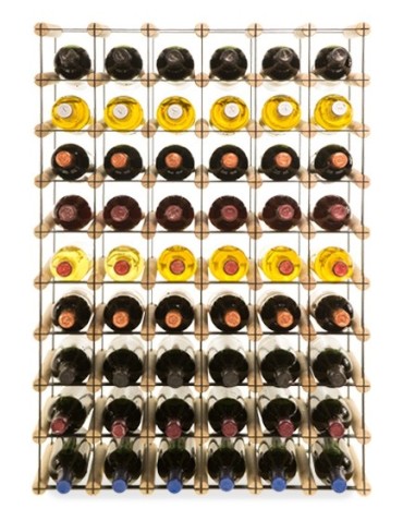 Stojak na wino RW-8 6x9 ⚖️ 54 butelki  światło drewna☯️mrok metalu - product 2