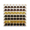 Stojak winiarski RW-8 7x7 na 49 butelek - jasne drewno i ciemny metal