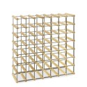 Stojak winiarski RW-8 7x7 na 49 butelek - jasne drewno i ciemny metal