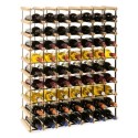 Regał na 63 butelki alkoholu RW-8 7x9 Dark metal - light wood