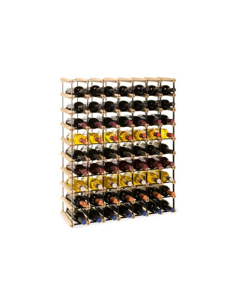 Regały na butelki szklane/PET RW-8  Przechowywanie alkoholu w domu - Regał winiarski RW-8 7x9 ⚖️ 63 butelki - produkt MODO24.PL 1