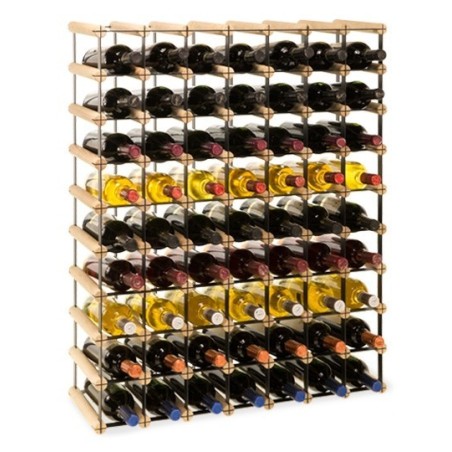 Regał na 63 butelki alkoholu RW-8 7x9 Dark metal - light wood