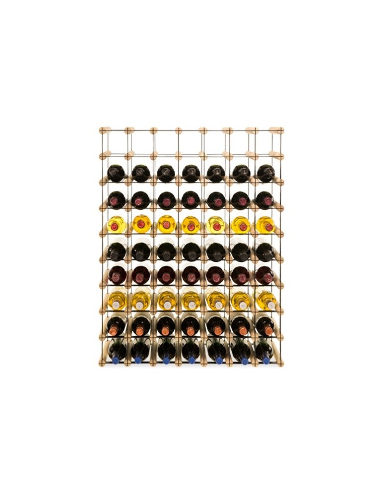 Regały na butelki szklane/PET RW-8  Przechowywanie alkoholu w domu - Regał winiarski RW-8 7x9 ⚖️ 63 butelki - product MODO24.PL 2