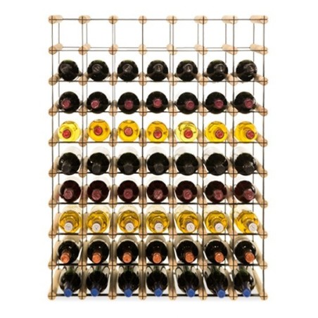 Regał na 63 butelki alkoholu RW-8 7x9 Dark metal - light wood