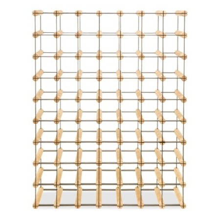 Regał na 63 butelki alkoholu RW-8 7x9 Dark metal - light wood