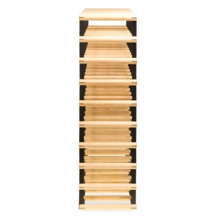 Regał na 63 butelki alkoholu RW-8 7x9 Dark metal - light wood