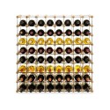 Duży regał na alkohole RW-8 8x8 z wnękami na 64 butelki. Metal/drewno