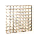 Duży regał na alkohole RW-8 8x8 z wnękami na 64 butelki. Metal/drewno