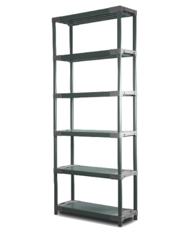 Regał plastikowy Jupiter-6 222x80x46 szary