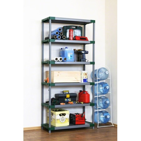 Regał plastikowy Jupiter-6 222x90x46 szary