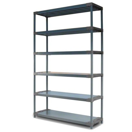 Regał plastikowy Jupiter-6 222x130x46 szary