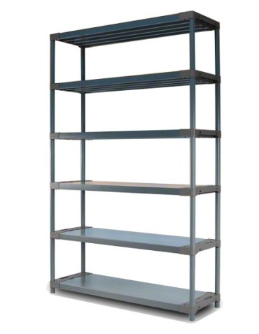 Regał plastikowy Jupiter-6 222x140x46 szary