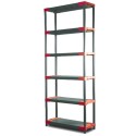 Regał plastikowy SZARY TYTAN-6 222x70x46 · Nośność półki 160 kg