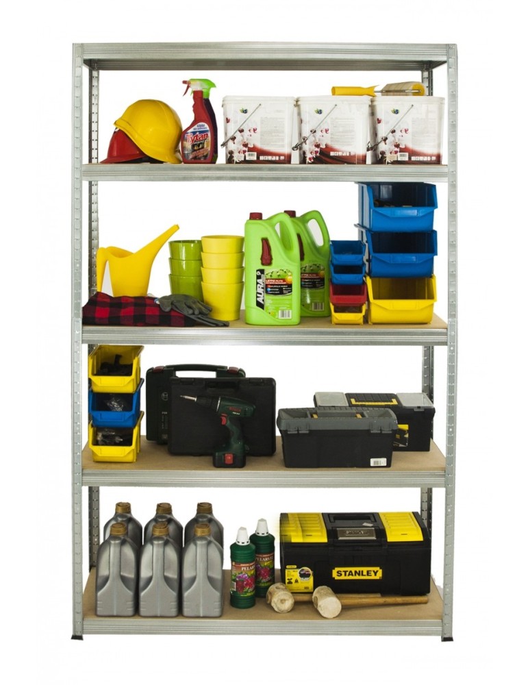 wysokość 196 - Regał metalowy Helios 196x120x30_5_Z - 175 kg / na półkę - product MODO24.PL 2