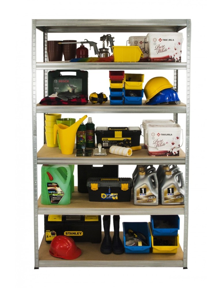 wysokość 196 - Regał metalowy Helios 196X120X60_6_Z - 175 kg / na półkę - product MODO24.PL 2