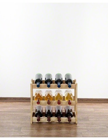 Sosnowy regał na wino RW-1-12 W kolorze olchy - product 2