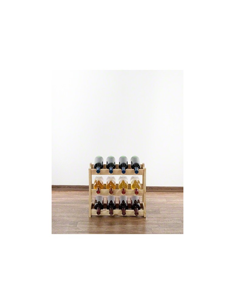 Otwarte regały alkoholowe RW-1 - Sosnowy regał na wino RW-1-12 W kolorze olchy - product MODO24.PL 1
