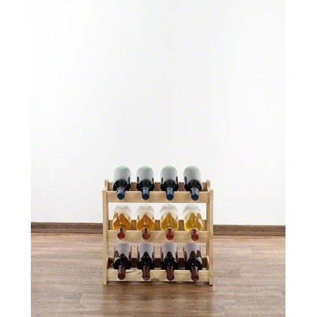 Sosnowy regał na wino RW-1-12 W kolorze olchy