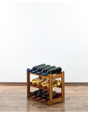 Otwarte regały alkoholowe RW-1 - Sosnowy regał na wino RW-1-12 W kolorze olchy - product 3