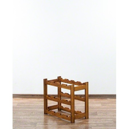 Sosnowy regał na wino RW-1-12 W kolorze olchy