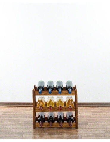 Otwarte regały alkoholowe RW-1 - Sosnowy regał na wino RW-1-12 W kolorze olchy - product 7